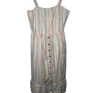 NAOO Striped Multicolor Kids Dress